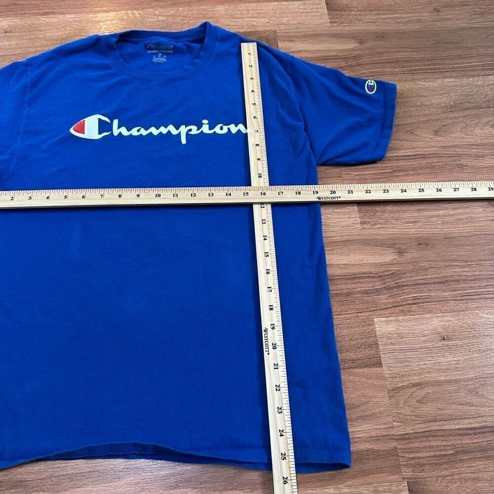 Champion Short Sleeve T-Shirt Blue | Men Size medium - Picture 7 of 9